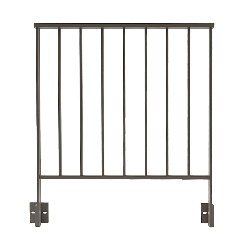 Laufmeter des Geländer-Komplettsets Linus, Aluminium eckig